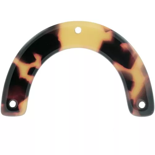 Intercalaire forme pont en acétate 25x40 mm - Ecaille de tortue - Marron - Noir x1