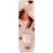 Blanc - Pendentif rectangle en acétate 27x8mm Ecaille tortue Marron clair - Blanc - Noir Pendentif rectangle en acétate 27x8mm Ecaille tortue Marron clair - Blanc - Noir