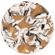 Pendentif - chandelier 43 mm en acétate - Ecaille de tortue - Ocre - Blanc x1|raw }}