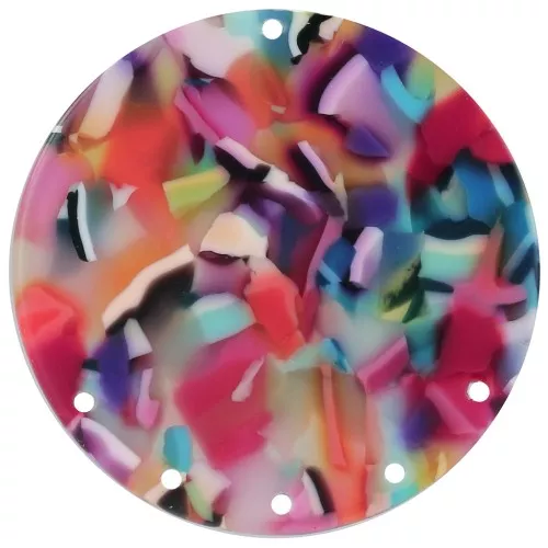 Pendentif - chandelier 43 mm en acétate - Ecaille de tortue - Multicolore x1