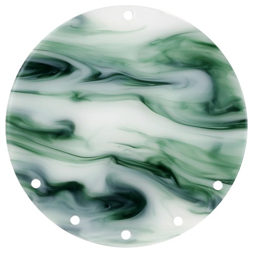 Pendentif - chandelier 43 mm en acétate - Marbré Vert foncé - Blanc x1