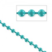 Chaîne maille boule 3,2 mm Green Turquoise x1m|raw }}