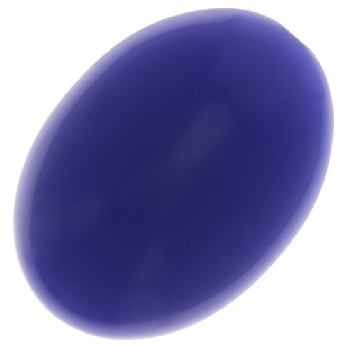 Cabochon ovale 18x13 mm en résine opaque - Bleu foncé x1