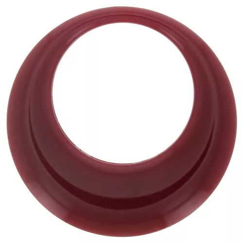 Pendentif rond évidé en résine opaque 44 mm - Bordeaux x1