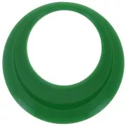 Pendentif rond évidé en résine opaque 44 mm - Vert sapin x1