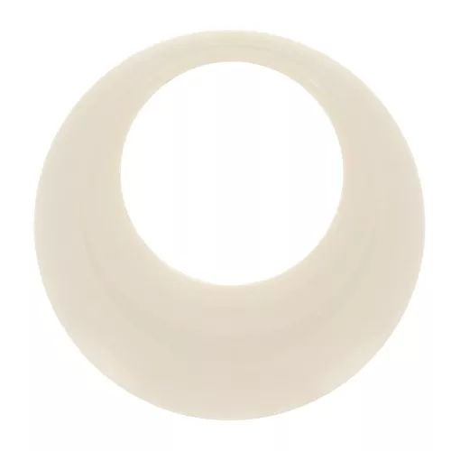 Pendentif rond évidé en résine opaque 34.5 mm - Ecru x1