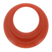 Pendentif rond évidé en résine opaque 34.5 mm - Terre cuite x1|raw }}