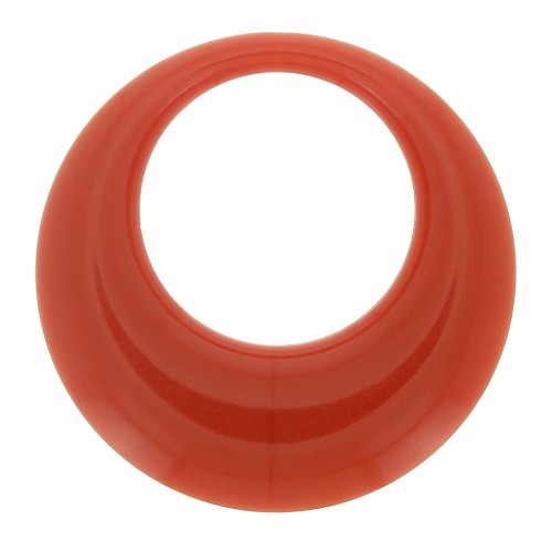 Pendentif rond évidé en résine opaque 34.5 mm - Terre cuite x1