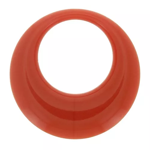 Pendentif rond évidé en résine opaque 34.5 mm - Terre cuite x1