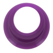 Pendentif rond évidé en résine opaque 34.5 mm - Prune x1|raw }}