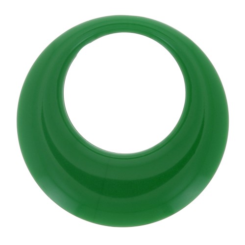 Pendentif rond évidé en résine opaque 34.5 mm - Vert sapin x1