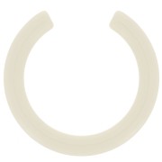 Intercalaire demi-rond pour créole en résine opaque 41 mm - Ecru x1|raw }}