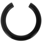 Intercalaire demi-rond pour créoles en résine opaque 41 mm - Noir x1