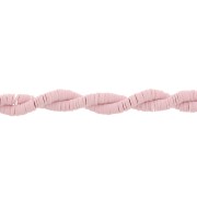 Perles rondelles Heishi en pâte polymère 6x1 mm - Vieux rose x40cm|raw }}