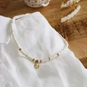 Perles rondelles Heishi en pâte polymère 4x1mm - Noir x45cm