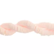 Perles rondelles Heishi en pâte polymère 5x1 mm - Beige rosé  x40cm