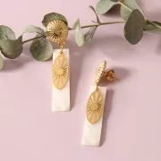 Pendentif ovale exclu Perles&Co 23x9mm pour cabochon 4mm - Gold filled (or laminé) 