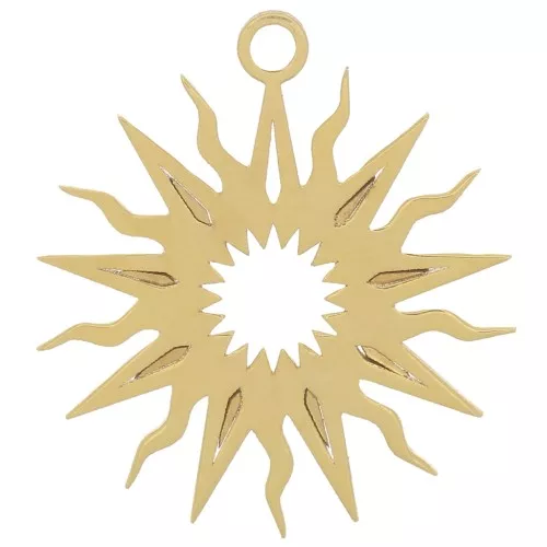 Pendentif soleil 16 mm - exclu Perles&Co - Gold filled (or laminé) x1