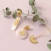 Pendentif soleil 16 mm - exclu Perles&Co - Gold filled (or laminé)  x1