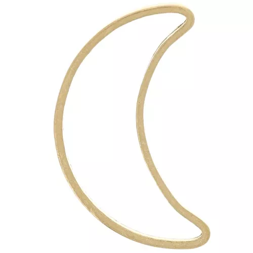 Anneau de montage et tissage demi-lune 15.5x9 mm - Laiton brut x1