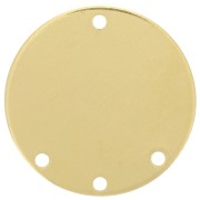 Pendentif chandelier rond 21 mm - 3 trous - Laiton brut x1|raw }}