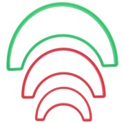 Emporte-pièces pour modelage et pâte polymère - Arc-en-ciel x3|raw }}