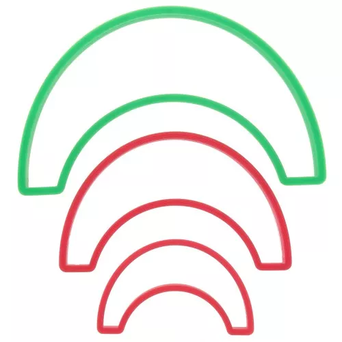 Emporte-pièces pour modelage et pâte polymère - Arc-en-ciel x3