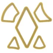 5 emporte-pièces pour modelage et pâte polymère - Géométrique