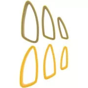 6 emporte-pièces pour modelage et pâte polymère - Ludmila Bakulina effet miroir