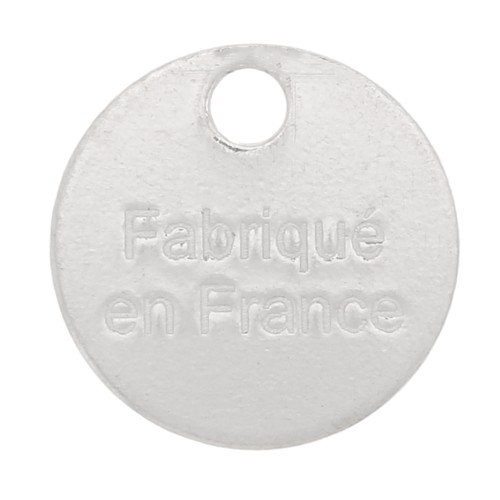 Breloques médailles 8 mm - Fabriqué en France - Argent 925 x4