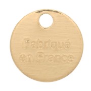 Breloques médaille 8 mm - Fabriqué en France - Doré à l'or fin x5