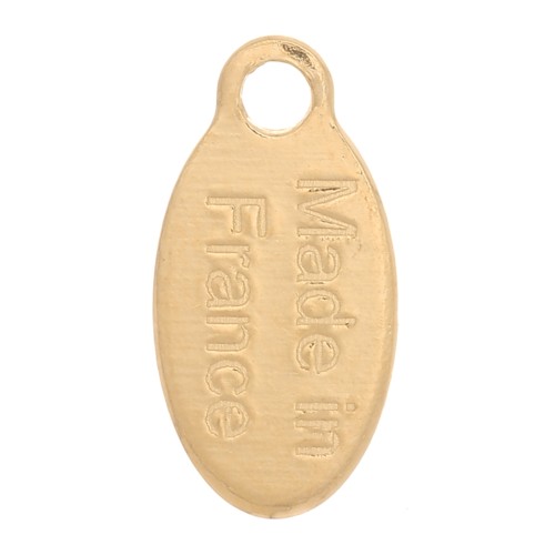 Breloques gouttes 10x5 mm - Made in France - Doré à l'or fin x5