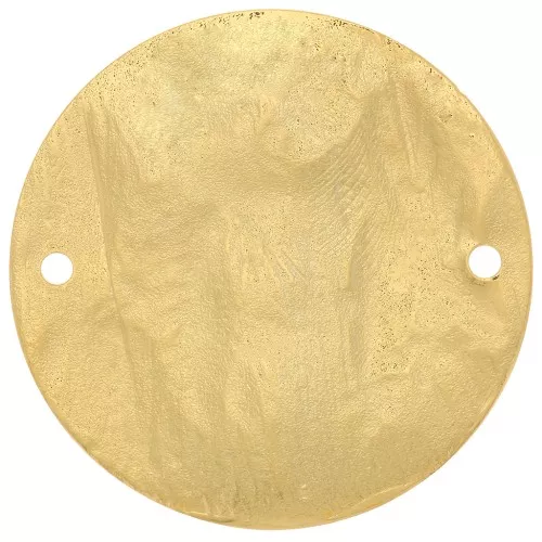 Intercalaire rond martelé et strié 30 mm - Doré à l'or fin x1