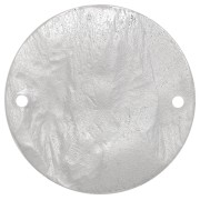 Intercalaire rond martelé et strié 30 mm - Argenté x1|raw }}