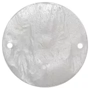 Intercalaire rond martelé et strié 30 mm - Argenté x1