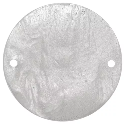 Intercalaire rond martelé et strié 30 mm - Argenté x1