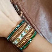 Perles en verre tchèque rondes  4 mm 24 K Gold Plated x50