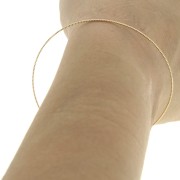 Bracelet jonc fin diamanté 59 mm - Petit poignet - Plaqué Or 3 microns x1