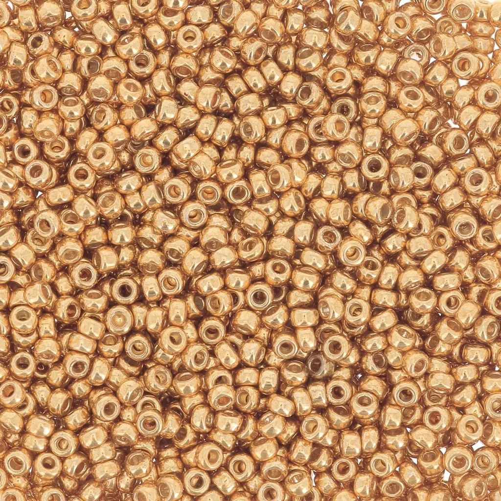 Miyuki Delica Seed Bead 11/0 Duracoat Galvanized Yellow Gold 2-inch Tu | Aura Crystals, LLC