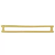 Intercalaires rectangle pour Miyuki Delica 27x4mm - Doré à l'or fin x5