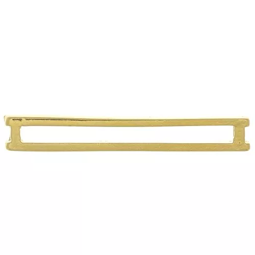 Intercalaires rectangle pour Miyuki Delica 27x4mm - Doré à l'or fin x5