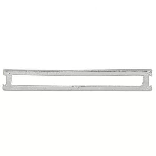Intercalaires rectangle pour Miyuki Delica 27x4mm - Placage Argent fin x5