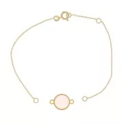 Bracelet intercalaire maille Forçat 18 cm - Plaqué Or 3 microns x1