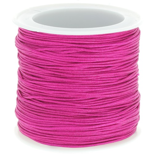 Fil de jade / Fil nylon tressé 0.8 mm Dark Fuchsia x50 m