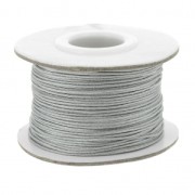 Fil de jade / Fil nylon tressé 0.8 mm Gris x50 m