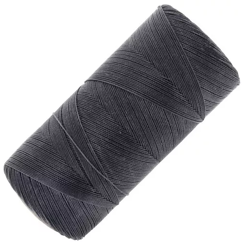 Bobine de fil ciré Linhasita pour micro macramé 0.35 mm - Anthracite (209) x448m