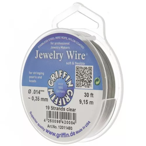 Fil cablé rond 19 brins 0.35 mm - Acier inoxydable x9.15m