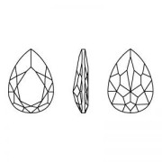 Cabochon PureCrystal 4327 30x20 mm Black Diamond