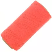 Bobine de fil ciré Linhasita pour micro macramé 0.35 mm - Corail Fluo (394) x448m