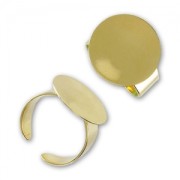 Bague plateau 18 mm Doré à l'or fin x1|raw }}